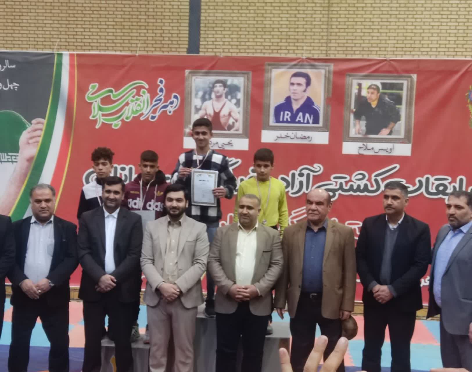 قهرمانی تیم کشتی گرگان و علی آباد در رده نوجوانان گلستان